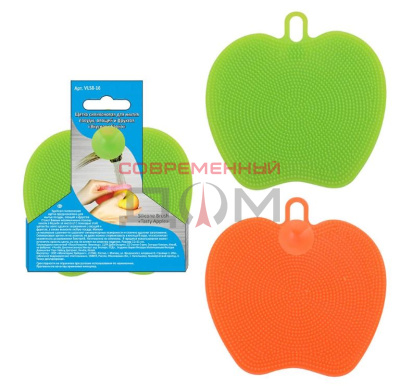 Щетка для мытья пос., овощ. и фрукт. VL58-16 "Вкусное яблоко" 